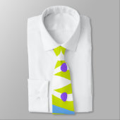 抽象芸術ノアズアークグリーンパープルブルーネックタイ ネクタイ (タイ)