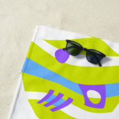 抽象芸術ノアズアークグリーンパープルブルー ビーチタオル (インサイチュ)