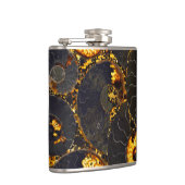 抽象芸術ノーチラス模様イエロー金ゴールド フラスク (右)