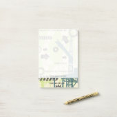 抽象芸術ハイテクの背景 ポストイット (デスク上)