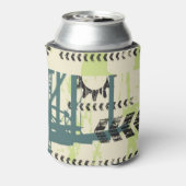 抽象芸術ハイテク背景 缶クーラー (缶裏面)