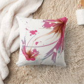 抽象芸術ハイビスカスフラワー クッション (ブランケット)