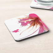 抽象芸術ハイビスカスフラワー コースター (左側)