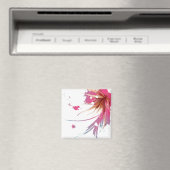 抽象芸術ハイビスカスフラワー マグネット (インサイチュ (食洗機))
