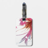 抽象芸術ハイビスカスフラワー ラゲッジタグ (裏面縦)