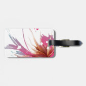 抽象芸術ハイビスカスフラワー ラゲッジタグ (裏面横)