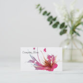 抽象芸術ハイビスカスフラワー 名刺 (スタンド正面)