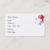 抽象芸術ハイビスカスフラワー 名刺 (裏面)