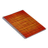 抽象芸術ハッチングのオレンジと黒 ノートブック (右側)