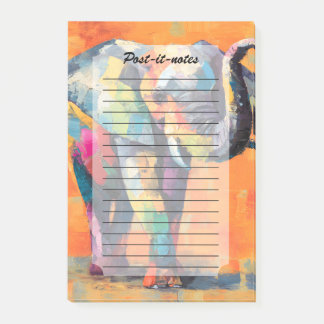 抽象芸術ハッピーレインボーゾウ ポストイット