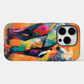 抽象芸術ハッピーレインボーゾウ Case-Mate iPhoneケース (裏面 (横))
