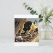 抽象芸術ハトのメッセージ ポストカード (スタンド正面)