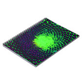 抽象芸術ハニカムデザイングリーンと紫 ノートブック (左側)