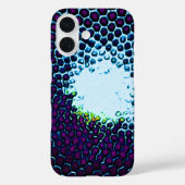 抽象芸術ハニカムデザインブルーとパープル Case-Mate iPhoneケース (裏面)