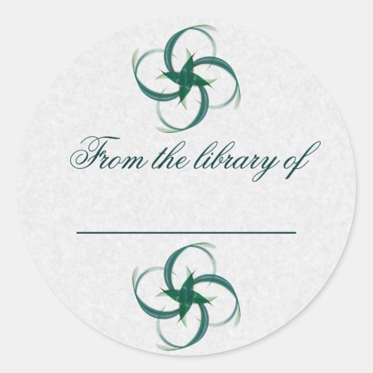 抽象芸術ハミングバード ラウンドシール (正面)