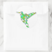 抽象芸術ハミングバード ラウンドシール (バッグ)