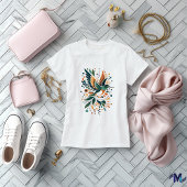 抽象芸術ハミングバードinフライトアート tシャツ