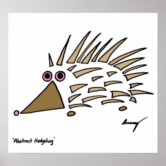 抽象芸術ハリネズミのポスター ポスター (正面)