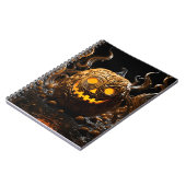 抽象芸術ハロウィンオレンジセラミックパンプキン ノートブック (左側)