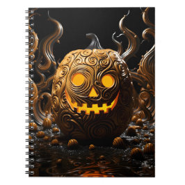 抽象芸術ハロウィンオレンジセラミックパンプキン ノートブック