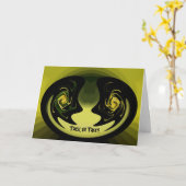 抽象芸術ハロウィンカード#1 カード (黄色い花)