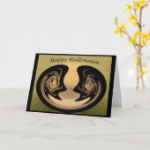 抽象芸術ハロウィンカード#2 カード (黄色い花)