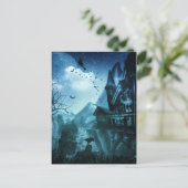 抽象芸術ハロウィーンの背景 ポストカード (スタンド正面)