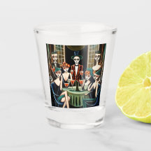 抽象芸術ハロウィーンカクテルパーティー