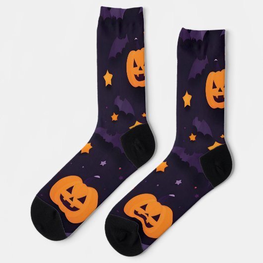 抽象芸術ハロウィーンデザイン ソックス (左)