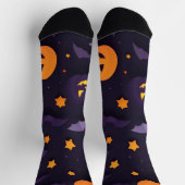 抽象芸術ハロウィーンデザイン ソックス (上部)