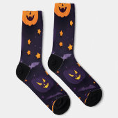 抽象芸術ハロウィーンデザイン ソックス (右)