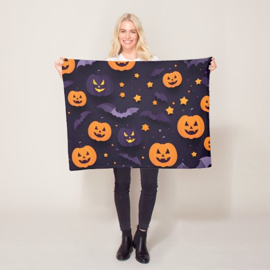 抽象芸術ハロウィーンデザイン フリースブランケット (インサイチュ)