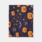 抽象芸術ハロウィーンデザイン フリースブランケット (正面)
