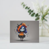抽象芸術ハロウィーンデザイン ポストカード (スタンド正面)