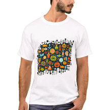 抽象芸術ハロウィーントリックまたはトリート