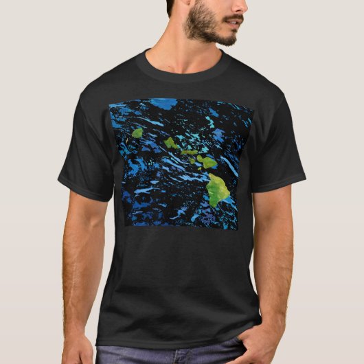 抽象芸術ハワイアンアイランズチェーンメンズTシャツ Tシャツ (正面)
