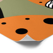 抽象芸術ハンドスケッチカラフル繰り返し ポスター (角)