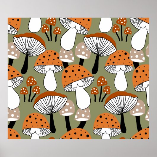 抽象芸術ハンドスケッチカラフル繰り返し ポスター (正面)