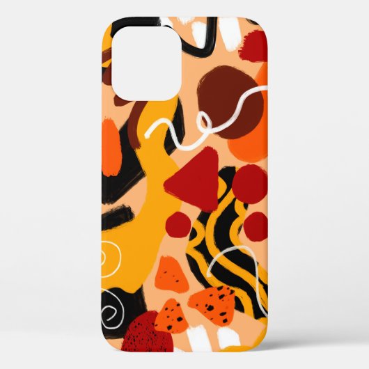 抽象芸術ハンドスケッチジオメトリシェイプブラシストローク Case-Mate iPhoneケース (裏面)