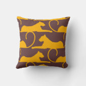 抽象芸術ハンドスケッチヒョウcheetahパンサーキャット クッション (裏面)