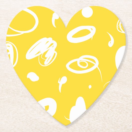 抽象芸術ハンドドローイラスト紙コースター ペーパーコースター (正面)