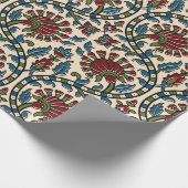 抽象芸術ハンドブロックajrakhプリント背景デザイン ラッピングペーパー (角)