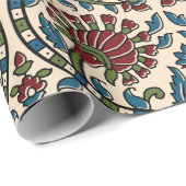 抽象芸術ハンドブロックajrakhプリント背景デザイン ラッピングペーパー (ロールコーナー)