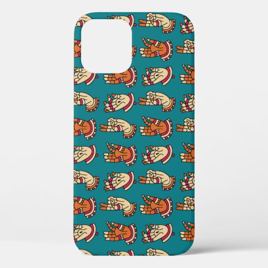抽象芸術ハンドプリント:ヴィンテージインプレッションアート Case-Mate iPhoneケース (裏面)
