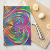 抽象芸術ハートの抽象芸術 キッチンタオル (四つ折り)