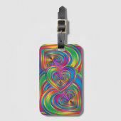 抽象芸術ハートの抽象芸術 ラゲッジタグ (正面縦)