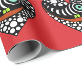 抽象芸術ハートの赤い愛のバレンタインデーのラッピング ラッピングペーパー (ロールコーナー)