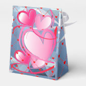 抽象芸術ハートウェディングパーティーお祝い フェイバーボックス (裏面サイド)