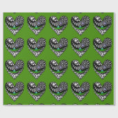 抽象芸術ハートオンラブバレンタインデラッピング紙 ラッピングペーパー (フラット)