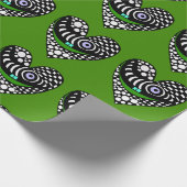 抽象芸術ハートオンラブバレンタインデラッピング紙 ラッピングペーパー (角)